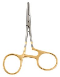 Dr. Slick Twisted Loop Scissor Clamp 5.5in in Gold